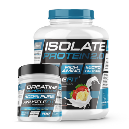 Pack ISO 2000g + Creatina 300g MuscleFit | Aumenta masa muscular