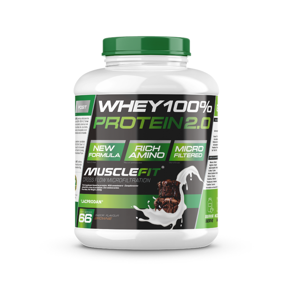 Whey 100% Protein 2000g MuscleFit | Concentrado para masa muscular