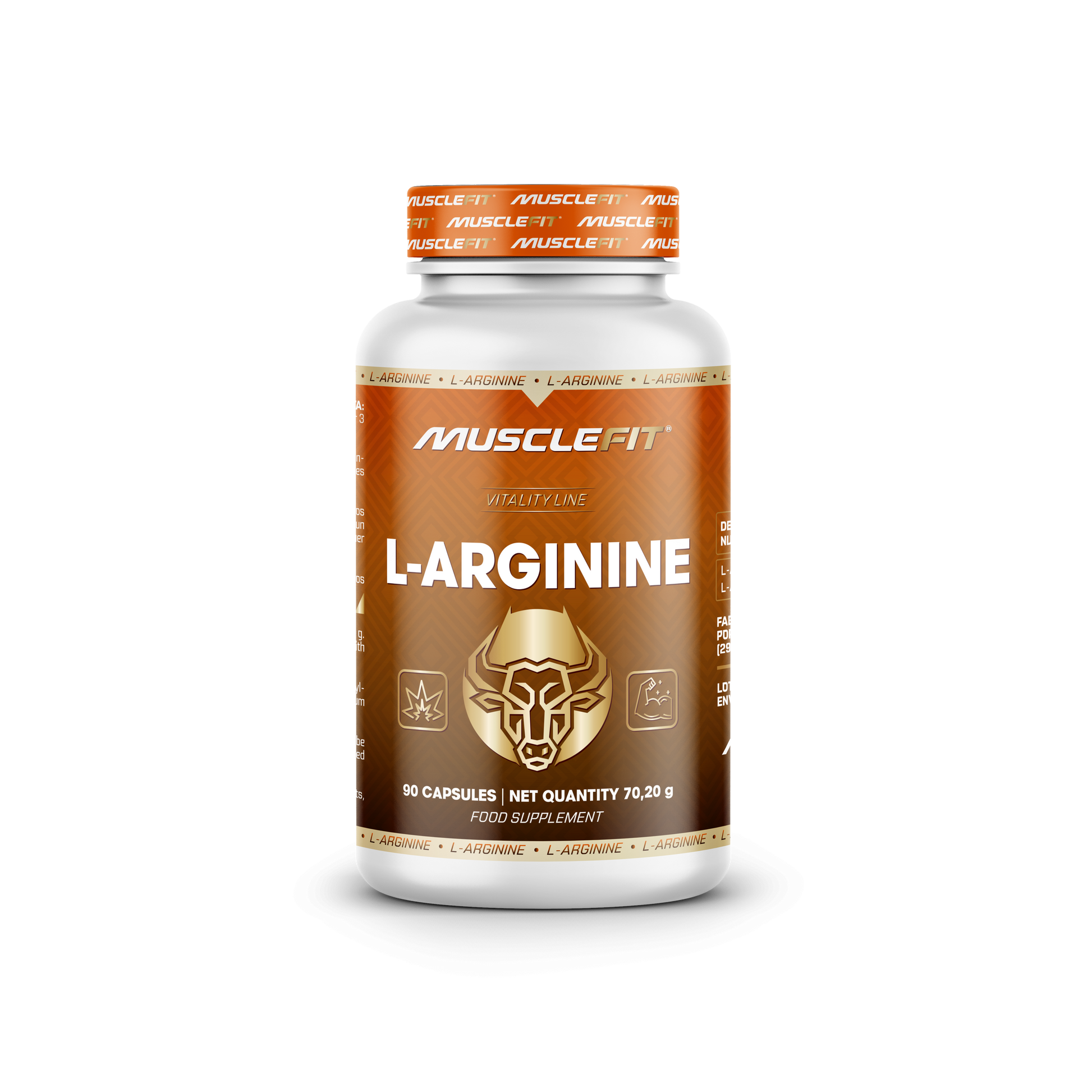 100% Arginina - MuscleFit│90 cápsulas