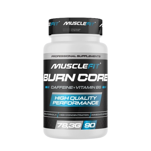 BurnCore Cafeína + Vitamina B6 - MuscleFit│90 cápsula