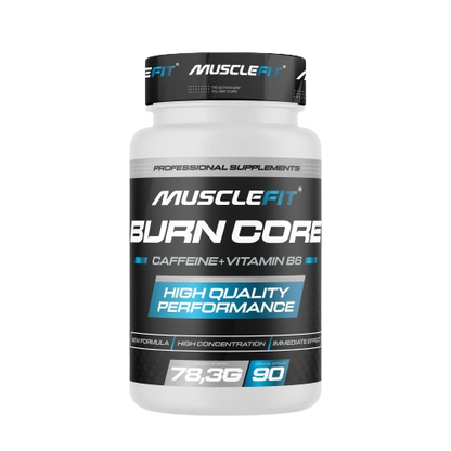 BurnCore Cafeína + Vitamina B6 - MuscleFit│90 cápsula