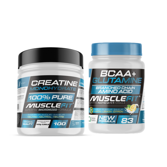 Pack Glutamina + BCAAs 500g + Creatina MuscleFit | Recuperacion total
