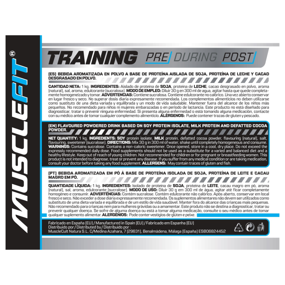 WHEY 3.0 BLEND PROTEIN 1kg MUSCLEFIT / ENTREGAS 24-48 HORAS