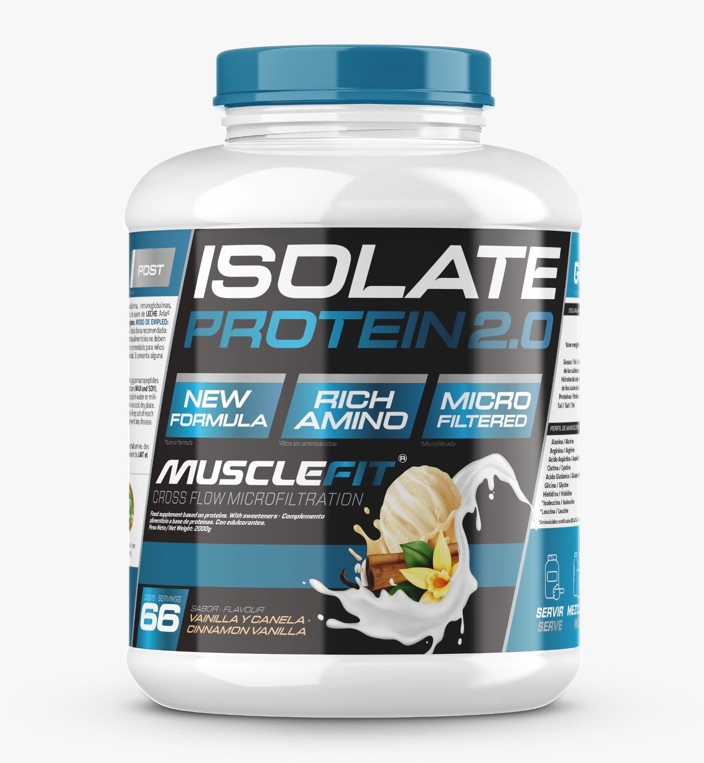 Isolate Protein 2.0 MuscleFit 2kg | Proteina aislada premium CFM