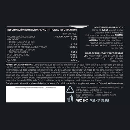 Harina de Avena 1kg MuscleFit | Oatmeal saludable y nutritiva
