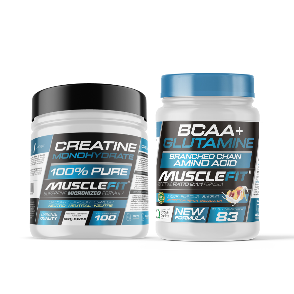 Pack Glutamina + BCAAs 500g + Creatina MuscleFit | Recuperacion total