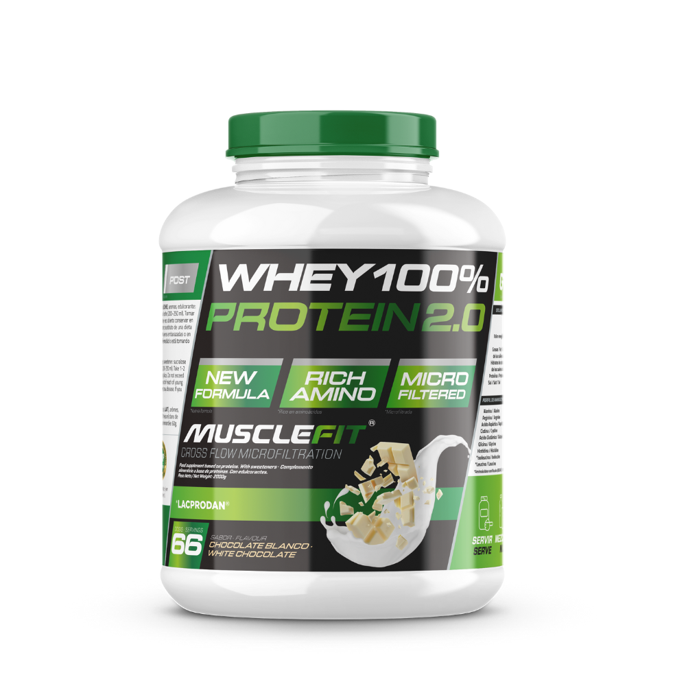 Whey 100% Protein 2000g MuscleFit | Concentrado para masa muscular