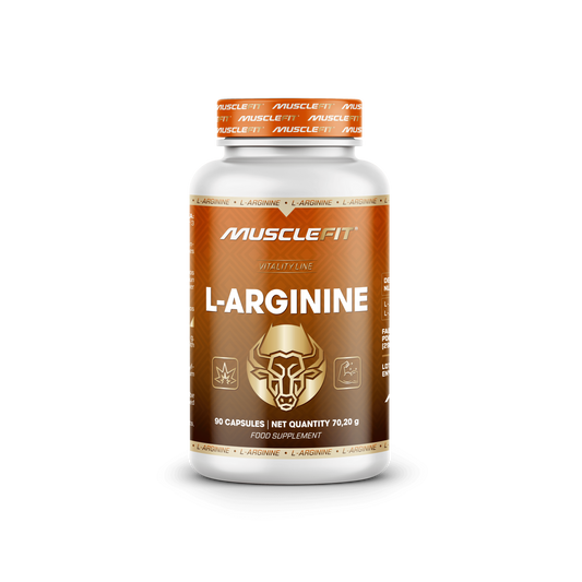 100% Arginina MuscleFit | 90 capsulas para fuerza y energia