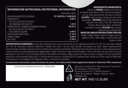 Harina de Avena 1kg MuscleFit | Oatmeal saludable y nutritiva