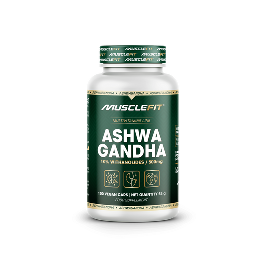Ashwagandha 500 mg - 100 Vege-Cápsulas - MUSCLEFIT
