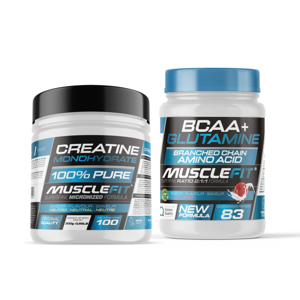 Pack Glutamina + BCAAs 500g + Creatina MuscleFit | Recuperacion total