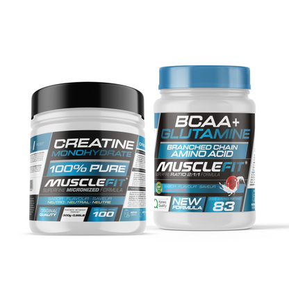 Pack Glutamina + BCAAs 500g + Creatina MuscleFit | Recuperacion total