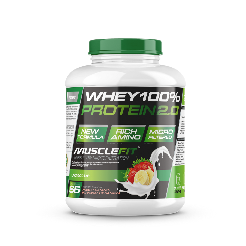 Whey 100% Protein 2000g MuscleFit | Concentrado para masa muscular
