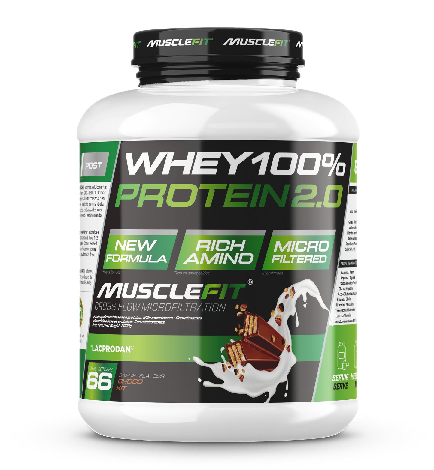 WHEY 100% Protein 2kg - MuscleFit | Creación de Músculo