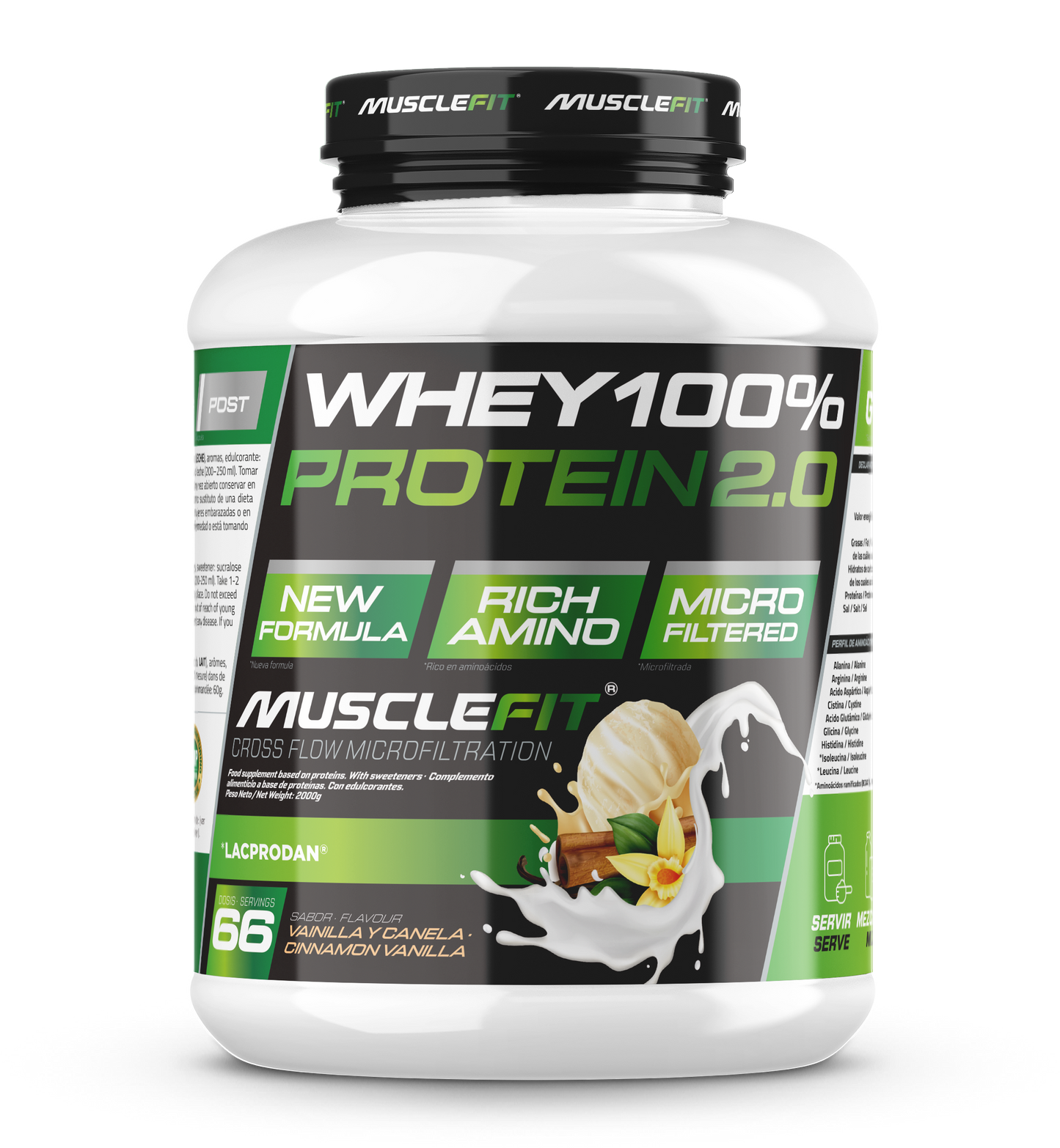 WHEY 100% Protein 2kg - MuscleFit | Creación de Músculo