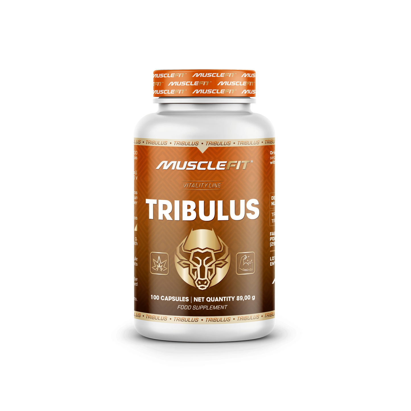 TRIBULUS 90% SAPONINAS - 100 cápsulas - (750 mg por cápsula) - MUSCLEFIT